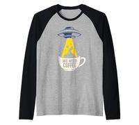 UFO Vintage Coffee Alien Lovers Manche Raglan