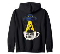 UFO Vintage Coffee Alien Lovers Sweat à Capuche