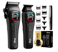 Ufree Tondeuse à cheveux professionnelle pour homme, tondeuse de barbier et tondeuse sans fil, kit de coupe rechargeable avec lames DLC plus tranchantes, convient à tous les types de cheveux