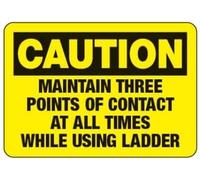 UFRUDR Panneau d'avertissement en métal vintage avec inscription « Caution - Maintain Three Points of Contact » - Décoration murale vintage pour maison, ferme, bar, café, club, 20,3 x 30,5 cm