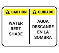 UFRUDR Panneau d'avertissement en métal vintage avec inscription « Caution Water Rest Shade » - Décoration murale vintage pour maison, ferme, bar, café, club, 30,5 x 40,6 cm