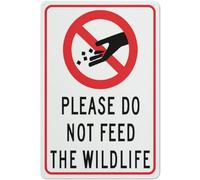 UFRUDR Panneau d'avertissement en métal vintage « Please Do Not Feed The Wildlife » - Décoration murale vintage pour maison, ferme, bar, café, club, 20,3 x 30,5 cm