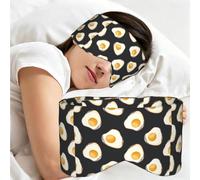 Œufs au plat noirs, Masque de sommeil pour la maison, les voyages et le travail posté, couvrant entièrement les yeux et bloquant la lumière