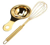 Œufs Cuisine en Acier Inoxydable, Mélange Uniforme | Séparation Nette du Jaune, Nettoyage Facile, Usage Maison et Restaurant, Finition Dorée Polie