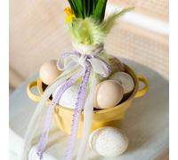Œufs de dinde nature 6,5cm 10 pièces - Loisirs Creatifs Pâques DIY