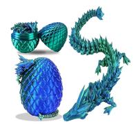 Œufs de Dragon avec Dragon à l'intérieur, œuf de Dragon imprimé en 3D, Jouets de Fidget en Cristal articulé, œuf de Dragon en Cristal articulé pour la décoration du Bureau et de la Maison