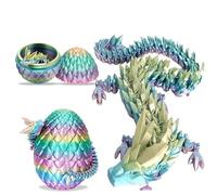 Œufs de Dragon avec Dragon à l'intérieur, œuf de Dragon imprimé en 3D, Jouets de Fidget en Cristal articulé, œuf de Dragon en Cristal articulé pour la décoration du Bureau et de la Maison
