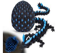 Œufs de dragon mystérieux imprimés 3D phosphorescents articulés, impression 3D surprise pour enfants, adolescents, garçons, filles dans la nuit (bleu nuit)