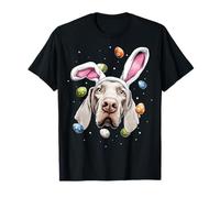 Œufs de Lapin pour Chien Braque de Weimar Mignon Printemps T-Shirt