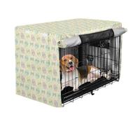 Œufs de Pâques avec nœud papillon pour cage de chien, chiot, housses à roulettes, beige, 91,4 cm