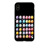 Œufs de Pâques colorés avec Silhouette de Lapin Mignon Coque pour iPhone XS Max