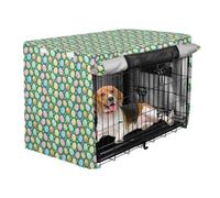 Œufs de Pâques en métal pour chien - Housse de cage en fil de fer - Roulettes - Vert - 106,7 cm