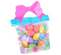 Œufs de Pâques en mousse - 18 petits œufs mouchetés pour décoration, décorations de petits œufs « Joyeuses Pâques » | Accessoires de fête, jouets colorés pour remplir les paniers, projets d'artisanat