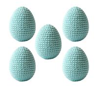 Œufs De Pâques en Tricot, 5 Pièces De Guirlande De Printemps en Tricot pour Artisanat Décoratif, Œufs De Pâques Décoratifs, pour La Décoration De La Maison du Bureau des Fêtes Vase Couronne
