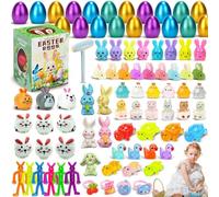 Œufs de Pâques pleins | Fournitures de fête de chasse pour garçons filles garçons | Surprise Basket Tomings pour les réunions de printemps, casser des jouets d'œufs pour le temps de jeu,