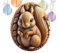 Œufs de Pâques sculptés à la Main en Bois sculpté à la Main, Animaux en résine sculptés à la Main, décoration Artistique vive pour débutants, et Adultes