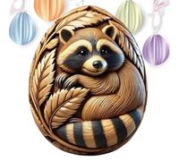 Œufs de Pâques sculptés à la Main en Bois sculpté à la Main, Animaux en résine sculptés à la Main, décoration Artistique vive pour débutants, et Adultes