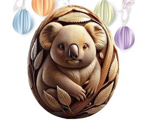 Œufs de Pâques sculptés à la Main en Bois sculpté à la Main, Animaux en résine sculptés à la Main, décoration Artistique vive pour débutants, et Adultes