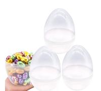 Œufs de Pâques transparents de 4,68 pouces, en plastique transparent EasterEggs gonflables pour EasterParty Favors (3 pièces)