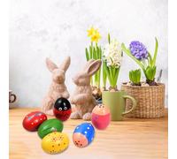 Œufs en Bois de Couleur Vive, œufs de Secoueur Musicaux Attrayants pour Remplissage de Panier de Pâques, Jouet pour Enfants en Bois, Paquet de 6 (multicolore #-6)