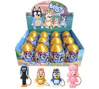 Œufs Twister Random Blueys Famille Et Amis Figurine Poupée Porte-clés Kawaii Bluey Bingo Chien Mignon Coco Rusty Muffin Modèle De Décoration Boîte Aveugle Collection Porte-clés Sac Pendentif Cadeau (C