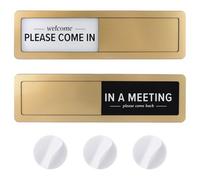 UFURMATE 1 panneau « In a Meeting » pour porte de bureau, or brossé