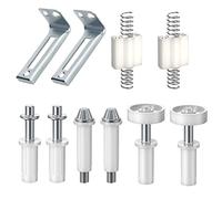 UFURMATE 2 kits de pièces de réparation de quincaillerie de porte de placard pliante, y compris pivots supérieurs, pivots inférieurs, Top Guide Wheels, Pivot Brackets, Springs