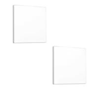 UFURMATE - 2 plaques murales aveugles de 8,6 x 8,6 cm, en plastique, sans vis, en blanc, simple action, couvercles électriques pour prises ou interrupteurs inutilisés, couleur blanche