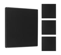 UFURMATE 4 pièces Couverture murale vierge, Plaque murale en plastique sans vis, Couvercle de prise murale vierge, Couvertures électriques pour prises ou interrupteurs inutilisés (Noir, 86 mm)