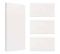 UFURMATE 4 pièces de plaque de prise aveugle sans vis, plaque en plastique blanc, sortie de commutateur, plaques électriques pour interrupteur, prise