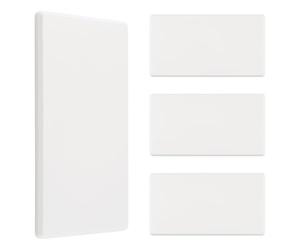 UFURMATE 4 pièces de plaque de prise aveugle sans vis, plaque en plastique blanc, sortie de commutateur, plaques électriques pour interrupteur, prise
