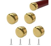 UFURMATE Capuchon d’extrémité de main courante, 4PCS en acier inoxydable rond Main courante Embouts Escalier Marches Main Courante Fin De Couvre-Main Ajustée 50mm De Diamètre Main Courante (Or)