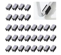 UFURMATE Coussinets de Chaise 30Pcs protecteurs de Plancher de Jambe de Chaise en Plastique avec des Coussinets de Feutre 8mm en U Forme antidérapante Jambes de Chaise Rectangle Tips Caps (Noir)