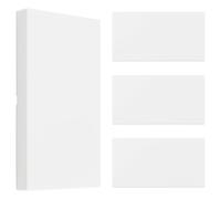 UFURMATE Couvercle de Plaque Murale Vierge, 4Pcs 94 x 175 mm Couvercle de Trou Mural en Plastique à Clipser sans Vis 2-Gang Blanc Non Utilisé pour Prise de Dispositif (Blanc/Surélevé)