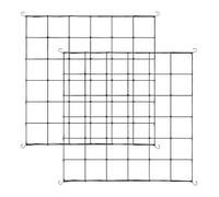 UFURMATE Filet de tente de culture de 0,9 x 0,9 m, 2 filets élastiques robustes avec crochets et attaches, support hydroponique flexible pour plantes d'intérieur, jardinage et horticulture (noir)