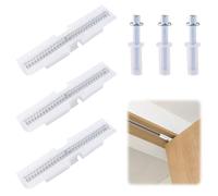 UFURMATE Kit de quincaillerie pour porte pliante à ressort 6 pièces, accessoires de réparation blancs à deux volets, 3 guides coulissants de porte à deux volets et 3 pivots supérieurs pour montage sur