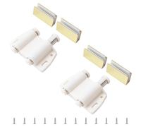 UFURMATE Loqueteau magnétique pour porte en verre, lot de 2 fermetures à pousser à ouverture double avec loquet tactile magnétique réglable pour placard, convient pour porte en verre à battant libre