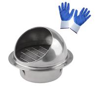 UFURMATE Lot de 1 cache-grille d'aération ronde en acier inoxydable 304 pour la maison et le système CVC (10,2 cm)