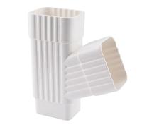 UFURMATE Lot de 1 connecteur en Y pour descente de gouttière, connecteur en Y pour gouttière PVC 2x3 pouces blanc, accessoire de descente de gouttière pour drainage de l'eau de pluie (5,1 x 7,6 cm)