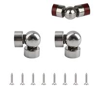 UFURMATE Lot de 2 connecteurs ronds universels en acier inoxydable pour main courante de 45 mm