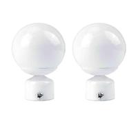 UFURMATE Lot de 2 embouts de tringle à rideaux en métal avec vis, diamètre 28 mm, blanc