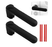 UFURMATE Lot de 2 housses de poignée de porte en silicone 14,8 x 5 x 2,8 cm avec décoration en forme de cœur - Noir