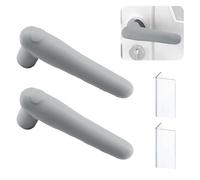 UFURMATE Lot de 2 housses de poignée de porte en silicone - Antistatique - Pour leviers de porte plats et carrés (gris)