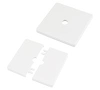 UFURMATE Lot de 2 plaques de passage de câble carrées en plastique ABS auto-adhésives pour robinet de 12 mm de diamètre