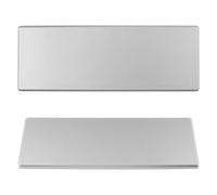 UFURMATE Lot de 2 plaques de sortie vierges sans vis, plaque frontale en plastique à 3 compartiments avec cache pour interrupteur, prise électrique et plaques électriques (argent/100 x 275 mm)