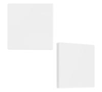UFURMATE Lot de 2 plaques de sortie vierges sans vis, plaque frontale en plastique blanc pour interrupteur, prise électrique (89 mm)