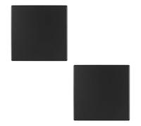 UFURMATE Lot de 2 plaques murales blanches de 8,6 x 8,6 cm, en plastique, sans vis, double plaque murale blanche, couvercle de prise de courant pour prises ou interrupteurs non