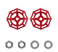 UFURMATE Lot de 2 poignées de robinet d'eau rondes en métal pour robinet extérieur en fonte, broche carrée 7 x 7 mm, diamètre extérieur de 63 mm