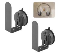 UFURMATE Lot de 2 supports de planche à découper à ventouse en acier inoxydable pour couvercles de casseroles de cuisine sans perforation sous une étagère, un comptoir (gris métallique)