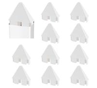 UFURMATE Lot de 3 capuchons de poteau en PVC de 2,2 cm, 10 capuchons de clôture blancs imperméables et résistants aux UV pour protection des poteaux en vinyle (capuchon à visière)
